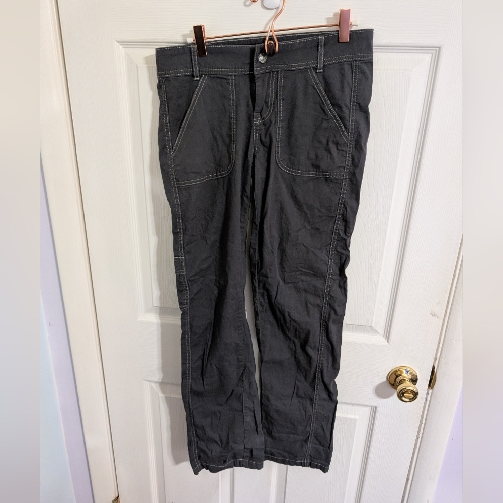 Prana Evie Pants Womens Organic Cotton Stretch Casual Gray Outdoor Hiking Size 2